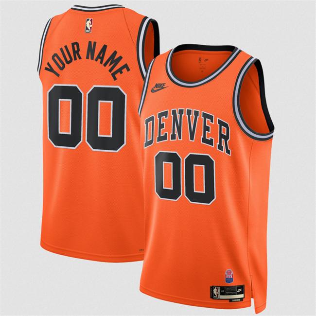 Men's Orange Denver Nuggets Active Player Custom 2026/27Classic Edition Stitched Basketball Jersey